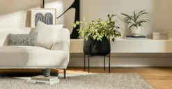 Tuva Black Wide Indoor/Outdoor Planter Set - Premium Garden Décor for Stylish Spaces