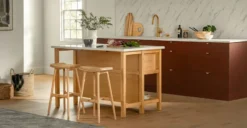 Esse Roam Tan Light Oak Counter Stool - Modern & Durable Kitchen Bar Stool