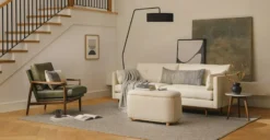 Heron Black Floor Lamp - Modern LED Lighting for Home Decor