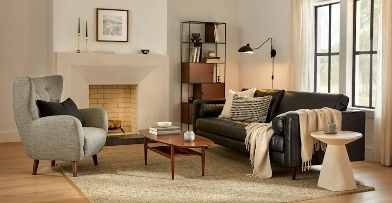 Lenia Walnut Oval Coffee Table - Modern Wooden Living Room Centerpiece 1 Lenia Walnut Oval Coffee Table - Modern Wooden Living Room Centerpiece