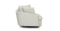 Leigh Silver Ivory Swivel Chair - Modern Lounge Chair for Living Room -Furniture Sales 2024 image103459