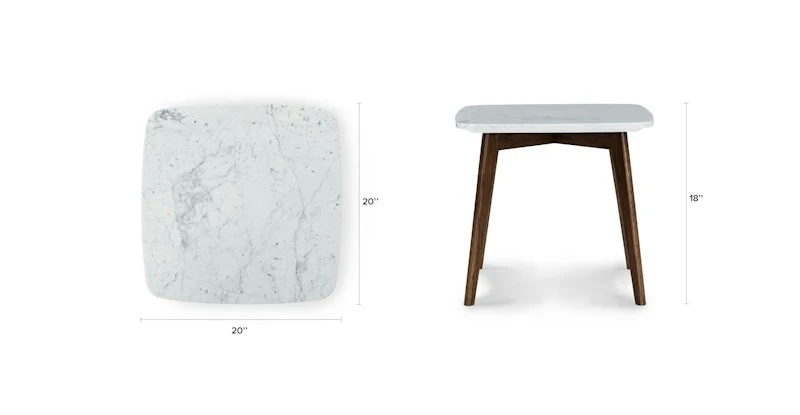 Vena Walnut Square Side Table - Modern Wooden Accent Table for Living Room 10 Vena Walnut Square Side Table - Modern Wooden Accent Table for Living Room - Image 10