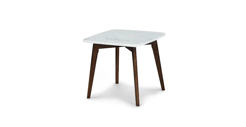 Vena Walnut Square Side Table - Modern Wooden Accent Table for Living Room 2 Vena Walnut Square Side Table - Modern Wooden Accent Table for Living Room - Image 2