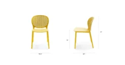 Dot Sun Yellow Outdoor Dining Chair – Durable & Stylish Patio Seating -Furniture Sales 2024 image34773