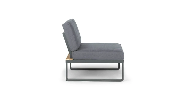Kezia Whale Gray Armless Chair Module - Modern Outdoor Modular Sofa 3 Kezia Whale Gray Armless Chair Module - Modern Outdoor Modular Sofa - Image 3