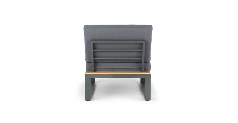 Kezia Whale Gray Armless Chair Module - Modern Outdoor Modular Sofa 4 Kezia Whale Gray Armless Chair Module - Modern Outdoor Modular Sofa - Image 4