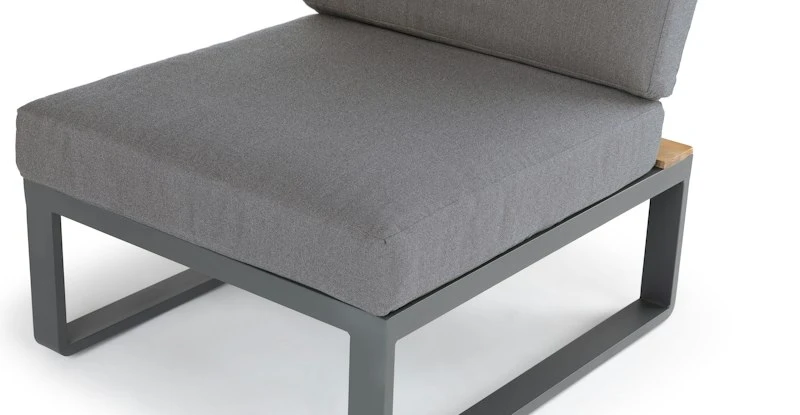 Kezia Whale Gray Armless Chair Module - Modern Outdoor Modular Sofa 6 Kezia Whale Gray Armless Chair Module - Modern Outdoor Modular Sofa - Image 6