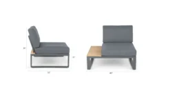 Kezia Whale Gray Left Side Module - Premium Outdoor Modular Sofa Section -Furniture Sales 2024 image52904
