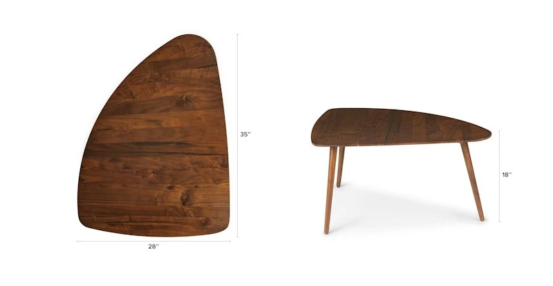 Amoeba Wild Walnut 35" Wide Modern Coffee Table for Living Room 12 Amoeba Wild Walnut 35" Wide Modern Coffee Table for Living Room - Image 12