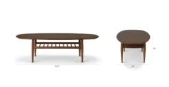 Lenia Walnut Oval Coffee Table - Modern Wooden Living Room Centerpiece 19 Lenia Walnut Oval Coffee Table - Modern Wooden Living Room Centerpiece -Furniture Sales 2024 image62275