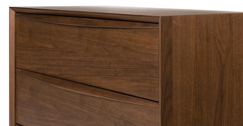 Lenia Walnut 4-Drawer Chest - Stylish Bedroom Dresser with Ample Storage 6 Lenia Walnut 4-Drawer Chest - Stylish Bedroom Dresser with Ample Storage - Image 6