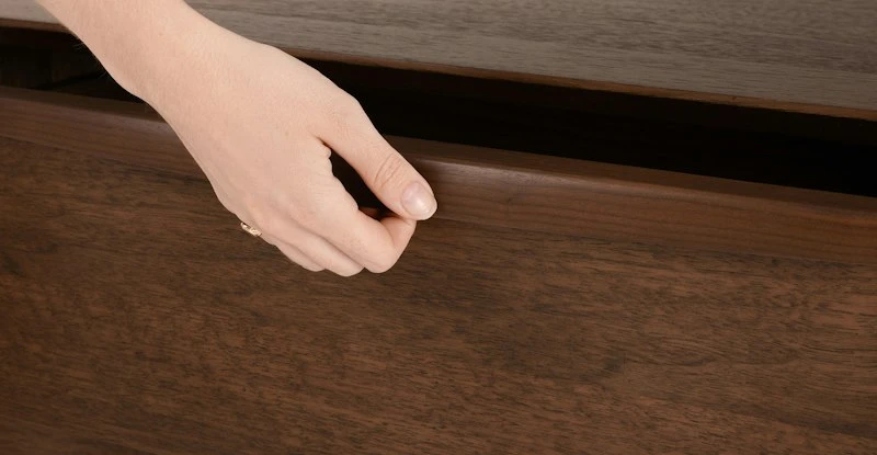 Lenia Walnut 4-Drawer Chest - Stylish Bedroom Dresser with Ample Storage 9 Lenia Walnut 4-Drawer Chest - Stylish Bedroom Dresser with Ample Storage - Image 9