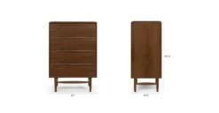 Lenia Walnut 4-Drawer Chest - Stylish Bedroom Dresser with Ample Storage 23 Lenia Walnut 4-Drawer Chest - Stylish Bedroom Dresser with Ample Storage -Furniture Sales 2024 image62401