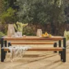 Lubek Tuscan Brown Dining Table For 8 | Outdoor Dining Table