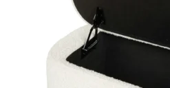 Maribo Ivory Bouclé 48" Storage Ottoman - Elegant Sofa Footrest with Hidden Compartment -Furniture Sales 2024 image71201