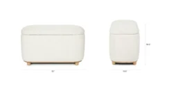 Maribo Ivory Bouclé 32" Storage Ottoman - Stylish & Functional Furniture -Furniture Sales 2024 image71207