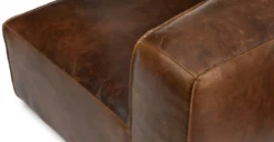 Cigar Rawhide Brown Loveseat - Comfortable Sofa for Modern Living Room -Furniture Sales 2024 image72913