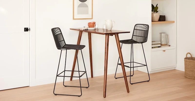 Seno Walnut Rectangular Bar Table - Modern Counter & Bar Table for Home or Office 1 Seno Walnut Rectangular Bar Table - Modern Counter & Bar Table for Home or Office