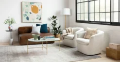 Cigar Rawhide Brown Loveseat - Comfortable Sofa for Modern Living Room