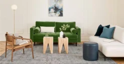 Sven Grass Green 72" Sofa – Plush Loveseat for Modern Living Rooms