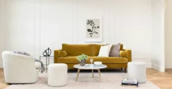 Sven Yarrow Gold Sofa - Modern Luxury Sofa for Living Room