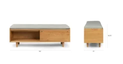 Nederin Rain Cloud Gray Oak Bench - Elegant Bedroom Seating -Furniture Sales 2024 image73508