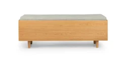 Nederin Rain Cloud Gray Oak Bench - Elegant Bedroom Seating -Furniture Sales 2024 image73516