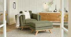 Timber Olio Green Ottoman - Stylish and Comfortable Addition to Your Living Space