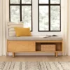 Nederin Rain Cloud Gray Oak Bench - Elegant Bedroom Seating