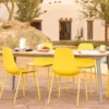 Dot Sun Yellow Outdoor Dining Chair – Durable & Stylish Patio Seating