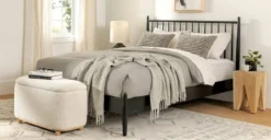 Maribo Ivory Bouclé 32" Storage Ottoman - Stylish & Functional Furniture