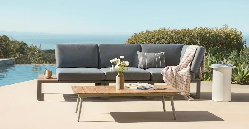 Kezia Whale Gray Armless Chair Module - Modern Outdoor Modular Sofa 1 Kezia Whale Gray Armless Chair Module - Modern Outdoor Modular Sofa
