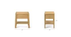 Dalsa Natural Oak Nightstand - Modern Bedroom Side Table with Storage -Furniture Sales 2024 image79129