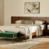 Nera Walnut California King Bed with Nightstands - Luxurious Bedroom Set