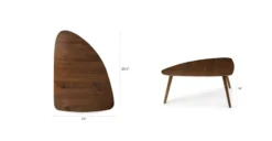Amoeba Wild Walnut 29.5" Wide Coffee Table - Stylish & Durable Home Furniture -Furniture Sales 2024 image80604