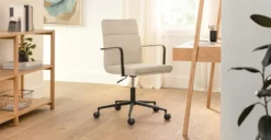 Gerven Cobblestone Ivory Office Chair - Ergonomic Comfort for Modern Workspaces