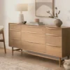 Lenia White Oak 9-Drawer Dresser - Modern Bedroom Storage Solution