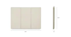 Noel Plush Pacific Taupe Queen 48" Upholstered Headboard for Bedroom Elegance -Furniture Sales 2024 image83818