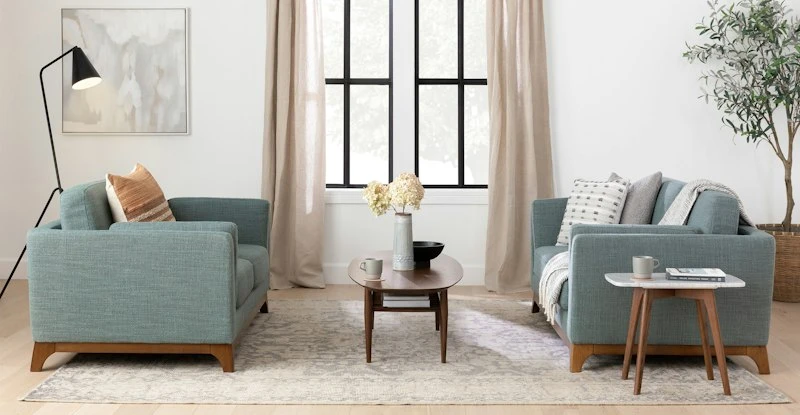 Vena Walnut Rectangular Side Table - Modern Wooden End Table for Living Room 1 Vena Walnut Rectangular Side Table - Modern Wooden End Table for Living Room