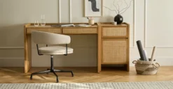 Deca Oak Cabinet - Solid Wood Desk & Table for Office & Home | Rustic Style