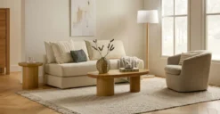 Braam Vintage White Sofa Bed - Stylish Convertible Loveseat for Modern Living