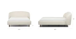 Kayra Ivory Bouclé Queen Bed - Luxurious Comfort for Your Bedroom -Furniture Sales 2024 image85733