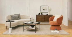 Kayra Ivory Bouclé Sofa | Luxurious Comfort Sofa for Modern Living Rooms