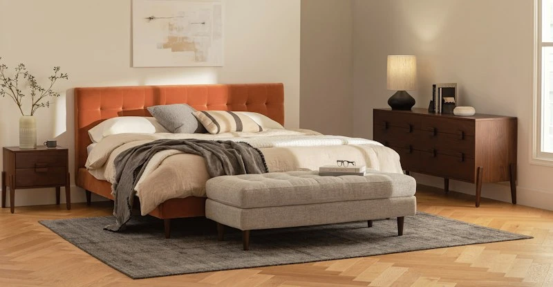 Vireo Walnut 6-Drawer Double Dresser - Stylish & Spacious Bedroom Storage 1 Vireo Walnut 6-Drawer Double Dresser - Stylish & Spacious Bedroom Storage