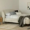 Kayra Ivory Bouclé Queen Bed - Luxurious Comfort for Your Bedroom