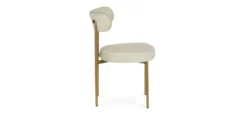 Viarsi Light Melange Gray Brass Dining Chair – Modern Elegance for Your Dining Space -Furniture Sales 2024 image85923