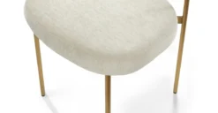 Viarsi Light Melange Gray Brass Dining Chair – Modern Elegance for Your Dining Space -Furniture Sales 2024 image85926