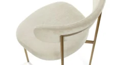 Viarsi Light Melange Gray Brass Dining Chair – Modern Elegance for Your Dining Space -Furniture Sales 2024 image85927