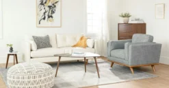 Anton Limestone 74" Sofa - Modern Loveseat for Cozy Living Spaces