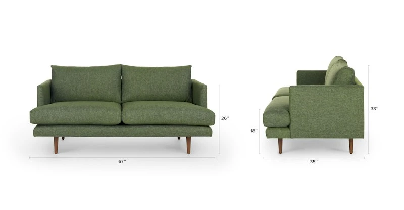 Burrard Forest Green Loveseat - Modern Two-Seater Sofa for Your Living Room 9 Burrard Forest Green Loveseat - Modern Two-Seater Sofa for Your Living Room - Image 9